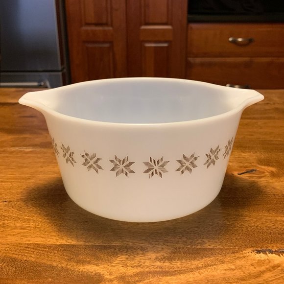 Vintage Pyrex Town and Country (Brown on White) - #473 - 1 Qt. Casserole Dish - Picture 3 of 9